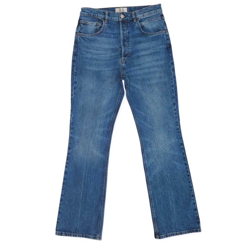 We the Free People Lasso Blue Jeans Womens 31x32 Straight Leg Boot Cut High-Rise